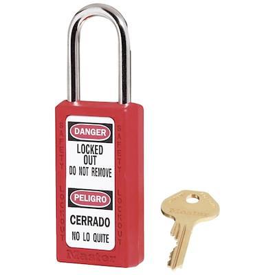 Master Lock - Padlock: Brass, Keyed Different, 1-1/2″ Wide