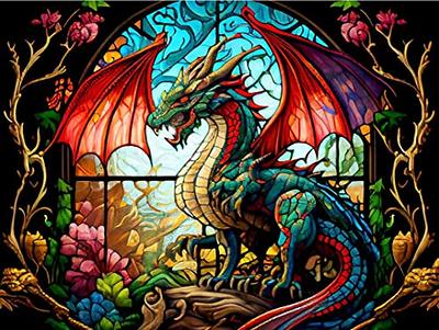 5D Full AB Square Round Drill Dragon Stained Glass Diamond Painting (5-10  AB Colors) 50X70cm(19.7X27.6) (Full Square Drill) - Yahoo Shopping