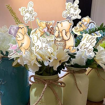 Great Choice Products 12 Pcs Classic Winnie Centerpieces For Baby Shower Pooh  Centerpieces On Sticks Cute Pooh Table Toppers Cutouts For Winnie Par…