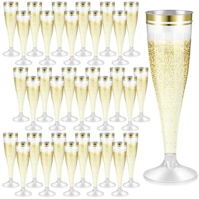 Lifecapido 4 Pack Stemless Double Insulated Champagne Flute Tumbler with Lid 6 oz Unbreakable Reusable Cocktail Champagne Toasting Glasses Great Gift