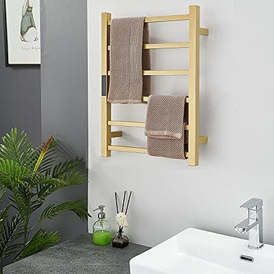 EWDPHW Gold Heated Towel Warmer Rack Bathroom Accessories, Wall