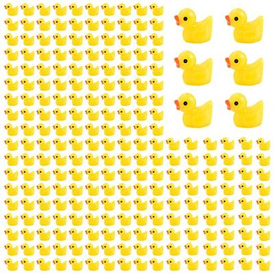 100/200 Pieces Mini Rubber Ducks Miniature Resin Ducks Yellow Tiny