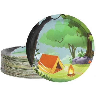 VEIZEDD 10 Inch Paper Plates Bulk 60 Count Disposable Plates Heavy Duty for  Camping, Picnics, Lunches, Catering, Barbecues, Parties, Weddings