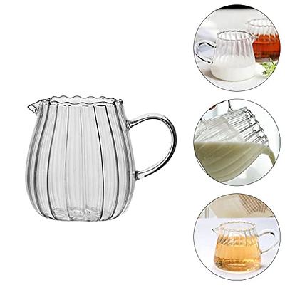 Elegant Wave Shaped Clear Glass Creamer Coffee Milk Creamer Pitcher/Serving  Pitcher/Sauce Pitcher/Milk Creamer Jug for Kitchen