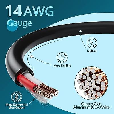 GearIT 10/2 Outdoor Speaker Wire 10 Gauge CCA - CL3 Rated for Direct Burial in Ground 100 Feet