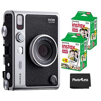 Fujifilm Instax Mini 40 Instant Camera Black+ Fujifilm Instax Mini Twin  Pack Instant Film 2 Packs (Total 40 Sheets)- Instant Camera Great Value  Bundle!