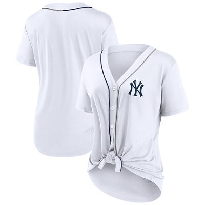 Women's Fanatics Branded Heathered Navy New York Yankees Hometown Pinstripe  Tri-Blend V-Neck T-Shirt - Yahoo Shopping