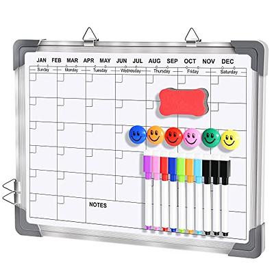 Monthly Calendar Dry Erase Whiteboard for Wall 16 x 12 Small Magnetic Dry  Erase