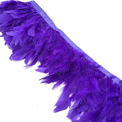 Shekyeon Turkey Feathers Fringe Trim for Party Clothing DIY Sewing Crafts  Decoration Pack of 2 Yards (Purple) - Yahoo Shopping