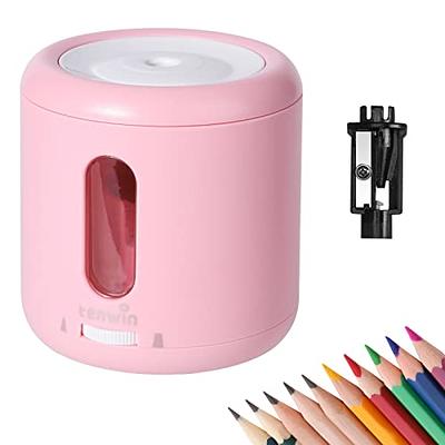 Pencil Sharpener Electric Pencil Sharpeners, Portable Pencil Sharpener Kids, Blade to Fast Sharpen, Suitable for No.2/Colored Pencils(6-8mm)/School