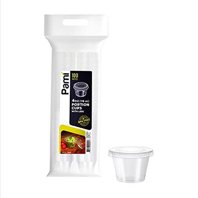 PAMI Portion Control Cups With Lids [4oz, 100-Pack]- Small Meal Prep  Plastic Food Containers- BPA-Free Disposable Ramekin Cups- Deli Containers  For Condiments, Sauces, Salsas, Dips, Jello Shots - Yahoo Shopping