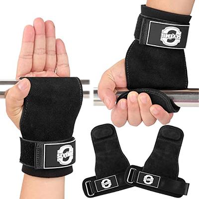Weight Lifting Wrist Straps, Double Layer Leather Hand Grip