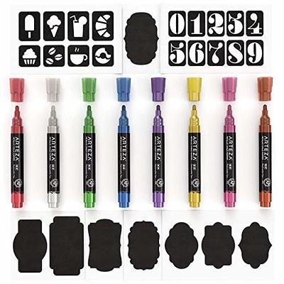 Arteza Liquid Chalk Markers, White - Set of 12