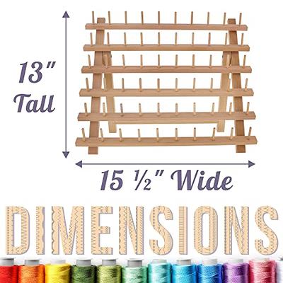 60 Spool Wooden Thread Holder Sewing and Embroidery Thread Rack