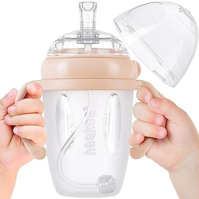 Evorie Tritan Weighted Straw Sippy Cup with Handles for Baby and Toddlers 6  months up, 7 Oz Soft Sil…See more Evorie Tritan Weighted Straw Sippy Cup