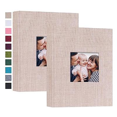  Vienrose Small Baby Photo Album 4x6 Photos, 2 Pack Linen Cover  Mini Photo Book, 26-Page Holds 52 Pictures, Artwork or Postcards Storage :  Baby