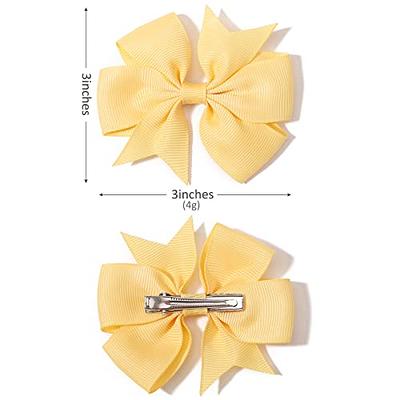 3 Inch Hair Bows for Girls Grosgrain Ribbon Toddler Hair Accessories with  Alligator Clip Bow for Toddler Girls Baby Kids Teens