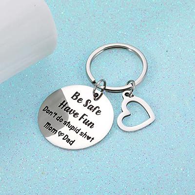 Son Gifts from Mom Don't Do Stupid St Keychain Gifts to Daughter Birthday  Christmas Valentine's Day Gifts for Teenagers Boys Girls Kids Funny
