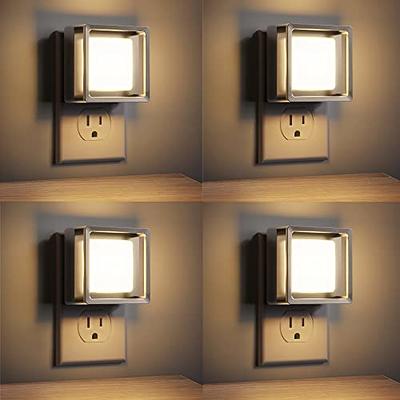 4 Pack Night Light Lamp with Dusk to Dawn Sensor, Plug in, Blue Led Night  Light