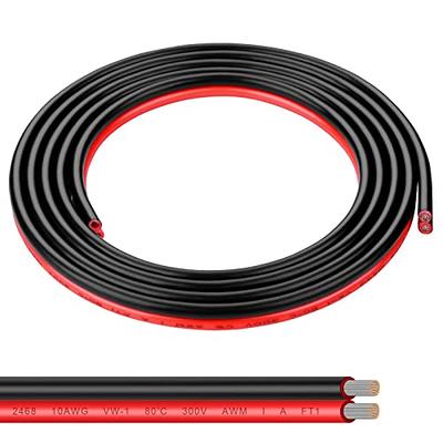 10 Gauge Wire – iGreely Red & Black 10 AWG Tinned Copper Electrical Wire  Cable for Solar Panel Car Audio Automotive Trailer Marine Harness Wiring –  10Ft/30Ft – iGreely