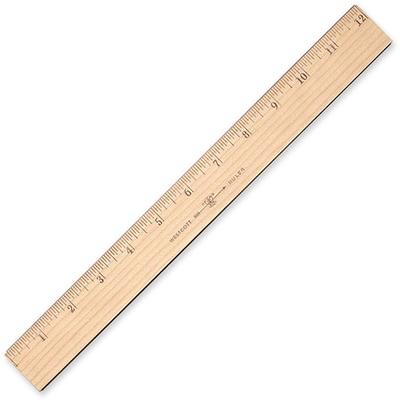 Westcott 10425 36 Wood Yard Stick with Metal Ends - 1/8 Standard Scale