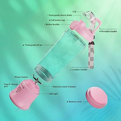 Portable Personal Size Blender Bottle for Shakes and Smoothies with 6  Blades Fresh Juice Blender 20 Oz for Kitchen Home Travel