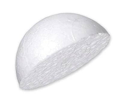 Half Round Foam Styrofoam Polystyrene Ball (8 inch) for Crafting Painting Drawing