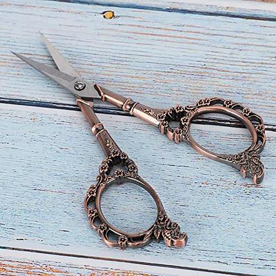 Sewing Scissors Stainless Steel Cutting Paper Small Crafts Plum Vintage  Shears Pointed Clay Shears Decoupage Scissors (Red Copper Plating) - Yahoo  Shopping