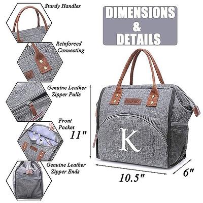 Daisy Lunch Box Insulated Lunch Bag, Durable Reusable Work Cooler Tote Bag for Adult Men Women, Front Pocket School Picnic Travel Lunch Container for