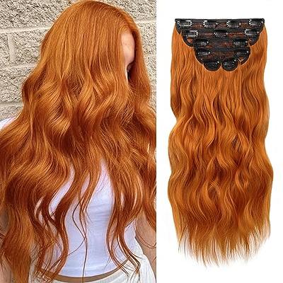 16 clips Long Straight Synthetic Blonde Hair Extensions Clips in High  Temperature Fiber Black Brown 6Pcs/set Natural Hairpiece