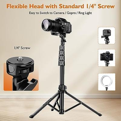 Selfie Stick Tripod, 85 Phone Tripod, Aluminum Tripod Stand for Video  Recording Photo Vlog, Travel Cell Phone Tripod with Gooseneck/Remote/Phone