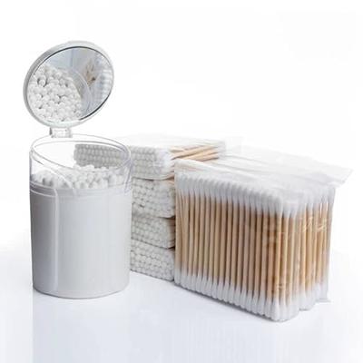 Portable transparent container travel toothpick q-tip box