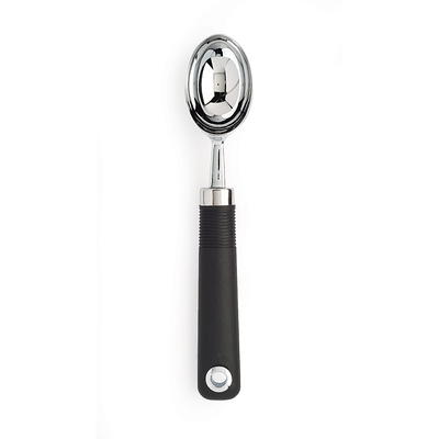 Farberware Soft Grips Ice Cream Scoop with Black Handle and Red Accents