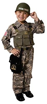 UNIH Army Costume for Kids, Boys Military Soldier Costume with Tactical  Vest And Toy Accessories Gear, Halloween Costumes for Boys Kids 3-10 (M)