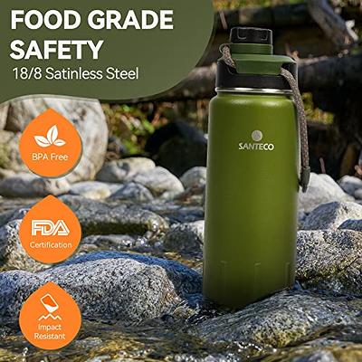 RTIC Cub Kids Insulated Water Bottle, Double Wall Vacuum Stainless Steel  Drink Bottles, For Hot Cold Drinks With Flip Lid And Straw For School Or  Travel, Dishwasher Safe, 12 oz, Green Camp