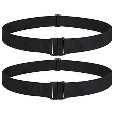 WERFORU 2 Pack Men 2 Loop No Show Elastic Invisible Belt for Women Jeans  Stretch Belt,Fit 1.5 Inch Belt Loop at  Men’s Clothing store