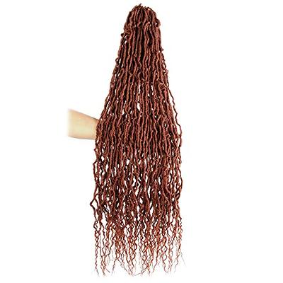 GetUSCart- 36 Inch Nu Faux Locs Crochet Braids Hair 4 Packs Soft Goddess Curly  Wavy Pre-Looped 100% Premium Fiber Synthetic Crochet Hair African Roots  Most Natural Pre-twisted Hair Extensions (36 Inch, 30#)