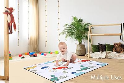 Portable Baby Play Mat Machine Washable, Foldable Crawling Mat for Floor  43x43” Baby Playpen Soft Non Slip Non-Toxic Playmats for Infants, Kids Tent