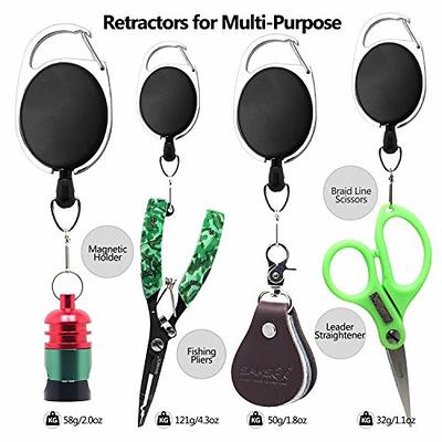 SAMSFX Fishing Quick Knot Tying Tool New Lengthen 4 in 1 Mono Line Clipper  with Zinger Retractor Combo (2sets Black Knot Tool & Oval Zinger) - Yahoo  Shopping