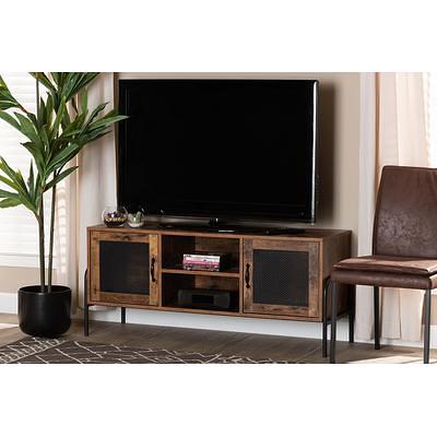 Baxton Studio Valeska Modern Industrial Walnut Brown Finished Wood