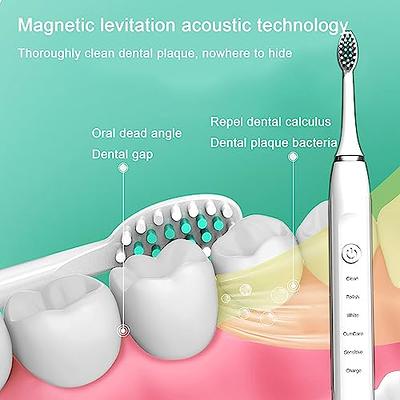 Electric Toothbrush for Adults, Newly Electric Toothbrush with 8 Brush  Heads & Travel Toothbrush Box, 5 Cleaning Modes Electric Toothbrush IPX7  Water