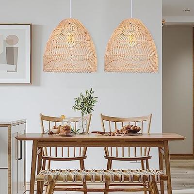 Arturesthome Rattan Woven Pendant Light Ceiling Chandelier