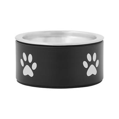 FRISCO Marble Print Stainless Steel Double Elevated Dog Bowl, Gold