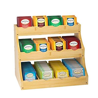 Bamboo Tea Organizer, Tea Bag Organizer for Cabinet, 3-Tier Tea Bag Holder  Stores Over 240 Tea Bags, Tea Station for Coffee Capsules, Creamer,  Sweetener, Sugar - Removable Divider (Self-assembly) - Yahoo Shopping