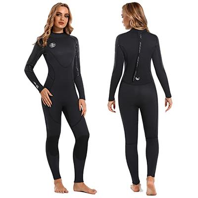 Women Wetsuit Neoprene Wet Suit - 3mm Thermal Scuba Gear Back Zip Ultra  Stretch Black Swimsuit Long