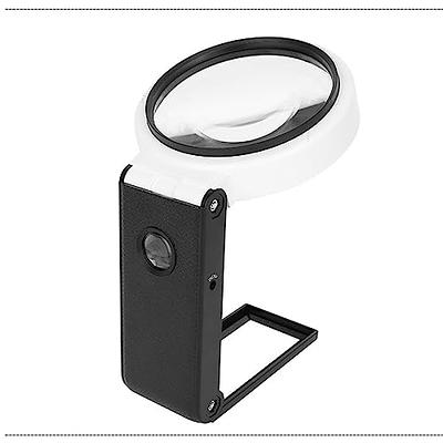 AIXPI Magnifying Glass with Light, 30X Handheld Large Magnifying Glass