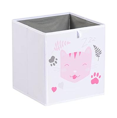 Basics Kids Collapsible Fabric Storage Cube Organizer Bins - Pack of  6, Rosy Kitties, 10.5x10.5x11 - Yahoo Shopping