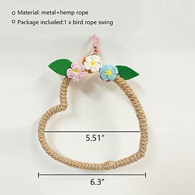 La La Pet® Bird Rope Swing with Hanging Hook Bird Rope Perch Bird Swing  Perch Bird Perch Stand Bird Cage Toy for Parrot Budgie Parakeet Cockatiel  Cockatoo Conure Heart - Yahoo Shopping
