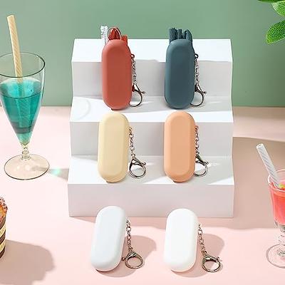 Two-color foldable silicone straw