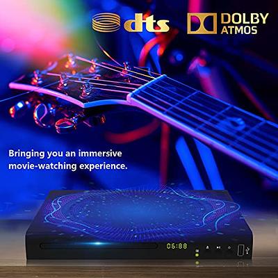 Blu-Ray DVD Player for TV, HD 1080P Players with HDMI/AV/Coaxial/USB Ports,  Supports All DVDs and Region A/1 Blue Ray, Built-in PAL/NTSC System